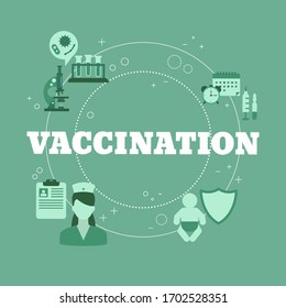 Time to vaccinate. Vaccination Concept. Vector illustration for website, app, banner, etc.