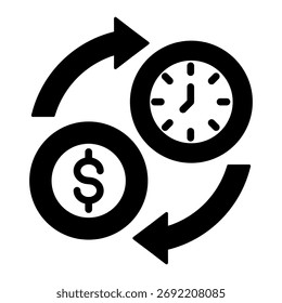 Time Value Icon Element For Design