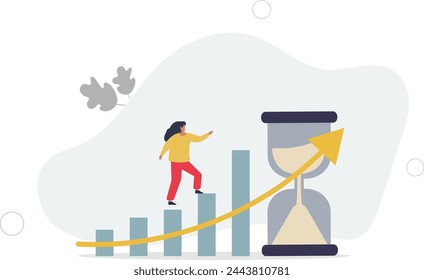 Time value of money, long term investment, business growth or success growing business, make profit or investment gain concept.