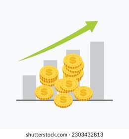 El valor del tiempo del dinero, la suma de dinero que ahora vale más que el futuro, la inflación o el costo de la ganancia, el valor depende del tiempo, el inversor empresario que tiene dinero en grandes cantidades y monedas pequeñas a la vista del reloj.