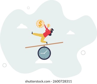 Time value of money, sum of money worth more now at present time than future, inflation or earning cost, value depend on time.flat character life .