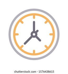 time vector color line icon 