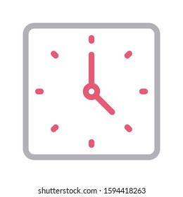 time vector color line icon 