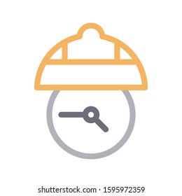 time vector color line icon 