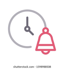 time vector color line icon 