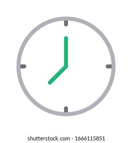 time vector color line icon 