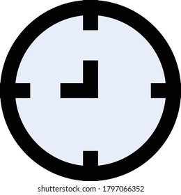 time vector flat color icon 