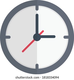 time vector flat color icon 
