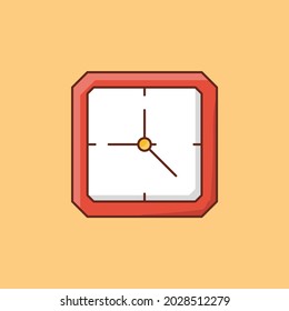 time vector flat color icon