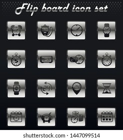 time vector flip mechanical icons for user interface design