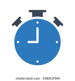 time vector glyph color icon 
