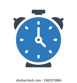 time vector glyph color icon 