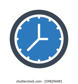 time vector glyph color icon 