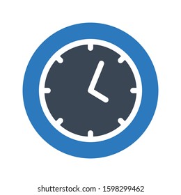 time vector glyph color icon 