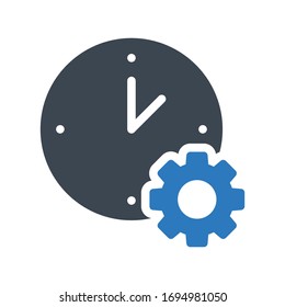 time vector glyph color icon 
