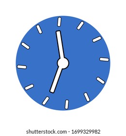 time vector glyph color icon for app and web