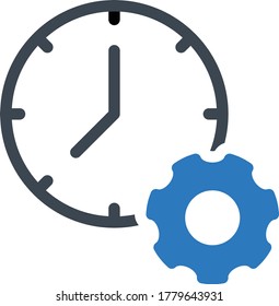 icono de color de glifo de vector de tiempo 