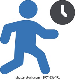 time vector glyph color icon