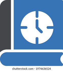 time vector glyph color icon