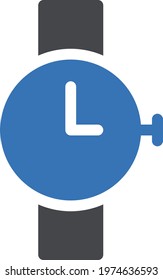 time vector glyph color icon