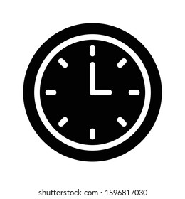 time vector glyph flat icon 