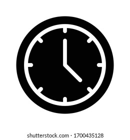 time vector glyph flat icon