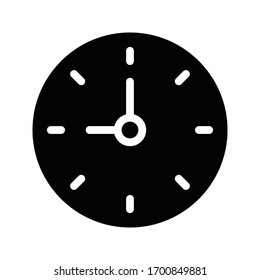 time vector glyph flat icon 