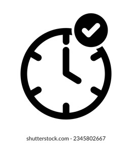 Time Vector Glyph Icon For Personal And Commercial Use.

