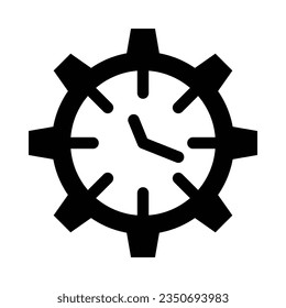 Time Vector Glyph Icon For Personal And Commercial Use.

