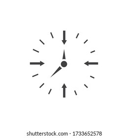 Time vector icon , 24 Hour icon vector illustration design template