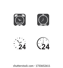 Zeitvektorsymbol , 24-Stunden-Vorlage für die Vektorgrafik