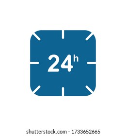 Time vector icon , 24 Hour icon vector illustration design template