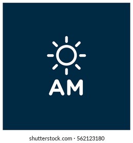 am time vector icon