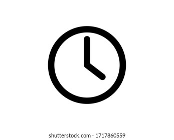 Icono de vector de tiempo. Ilustración de reloj 