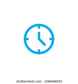 Time vector Icon. Clock sign.  Trendy Flat style for graphic design, Web site, UI. EPS10. - Vector illustration