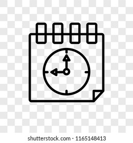Time vector icon isolated on transparent background, Time logo concept