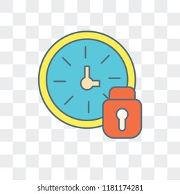 Time vector icon isolated on transparent background, Time logo concept