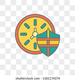 Time vector icon isolated on transparent background, Time logo concept