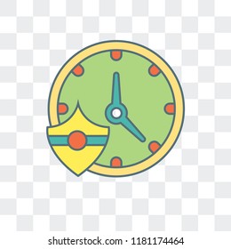 Time vector icon isolated on transparent background, Time logo concept