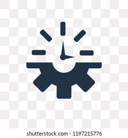 Time vector icon isolated on transparent background, Time transparency concept can be used web and mobile