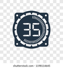 Time vector icon isolated on transparent background, Time transparency logo concept