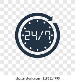 Time vector icon isolated on transparent background, Time transparency logo concept