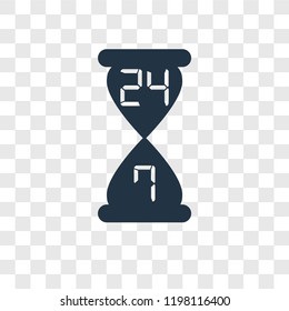 Time vector icon isolated on transparent background, Time transparency logo concept