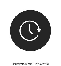 Time vector icon in modern design style for web site and mobile app