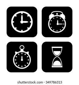 time vector icon set