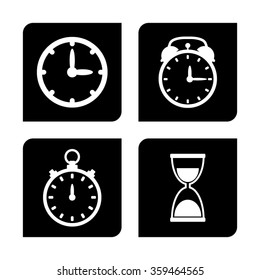 time  vector icon set