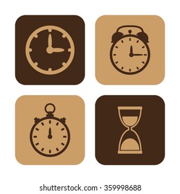 time  vector icon set