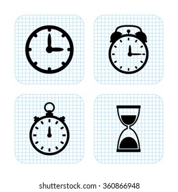 time vector  icon set