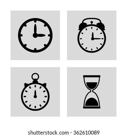 time vector  icon set