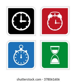 time  vector icon set